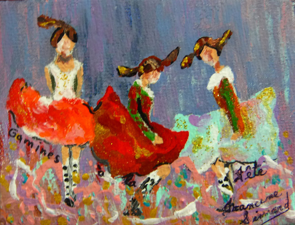 Des gamines à la fête