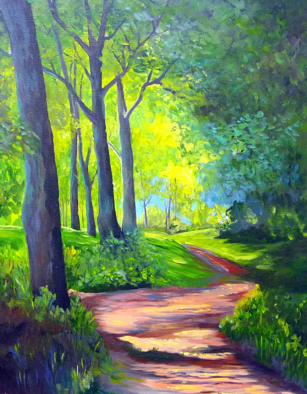 Sentier baigné de lumière